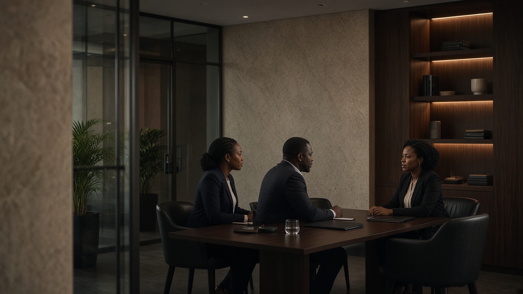 Contemporary African financial services meeting suite